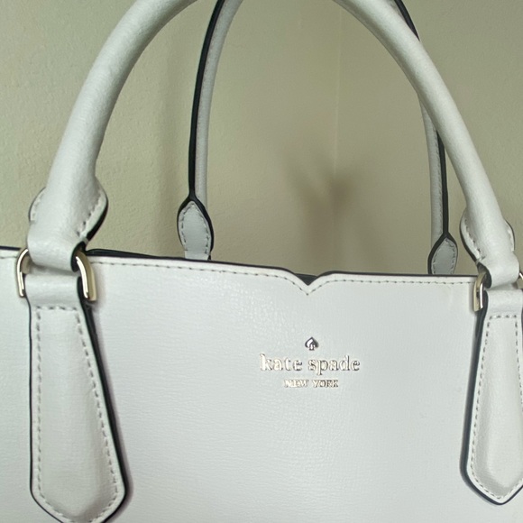 NWT Authentic Kate Spade Medium Triple Compartment Satchel, Opticwhite color - Picture 5 of 16